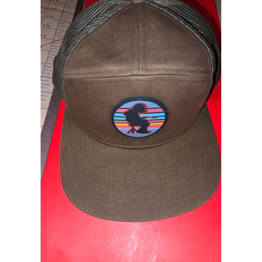 Mikey Houser Multicolor Patch on Brown 7-Panel Snapback Mesh Hat